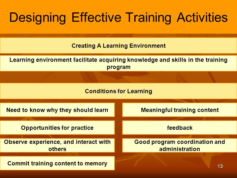 Designing Effective Training
